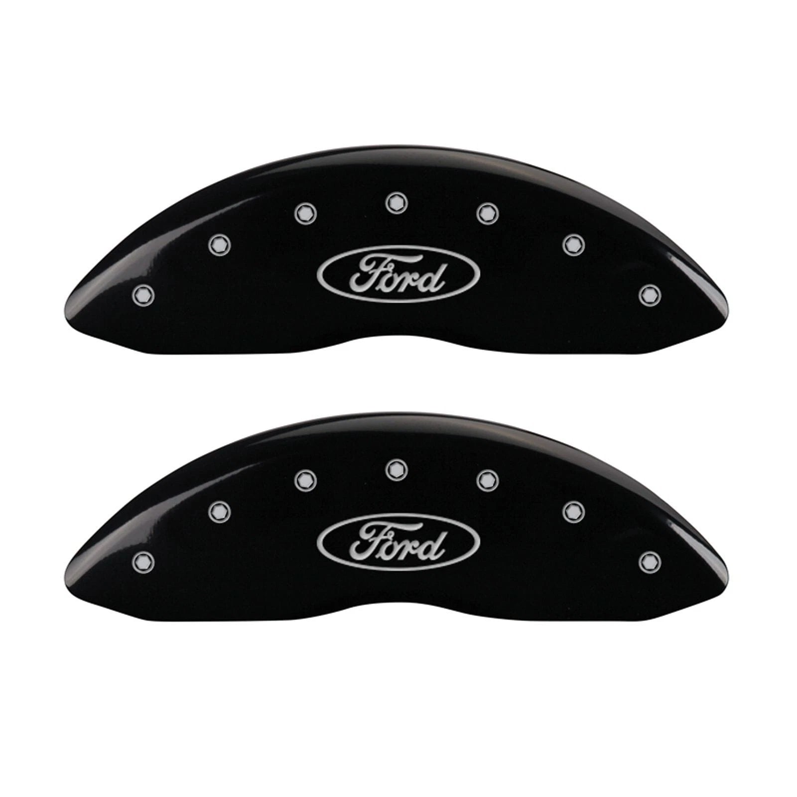 Front and Rear Black Caliper Covers for 2003–2006 Ford Expedition by MGP