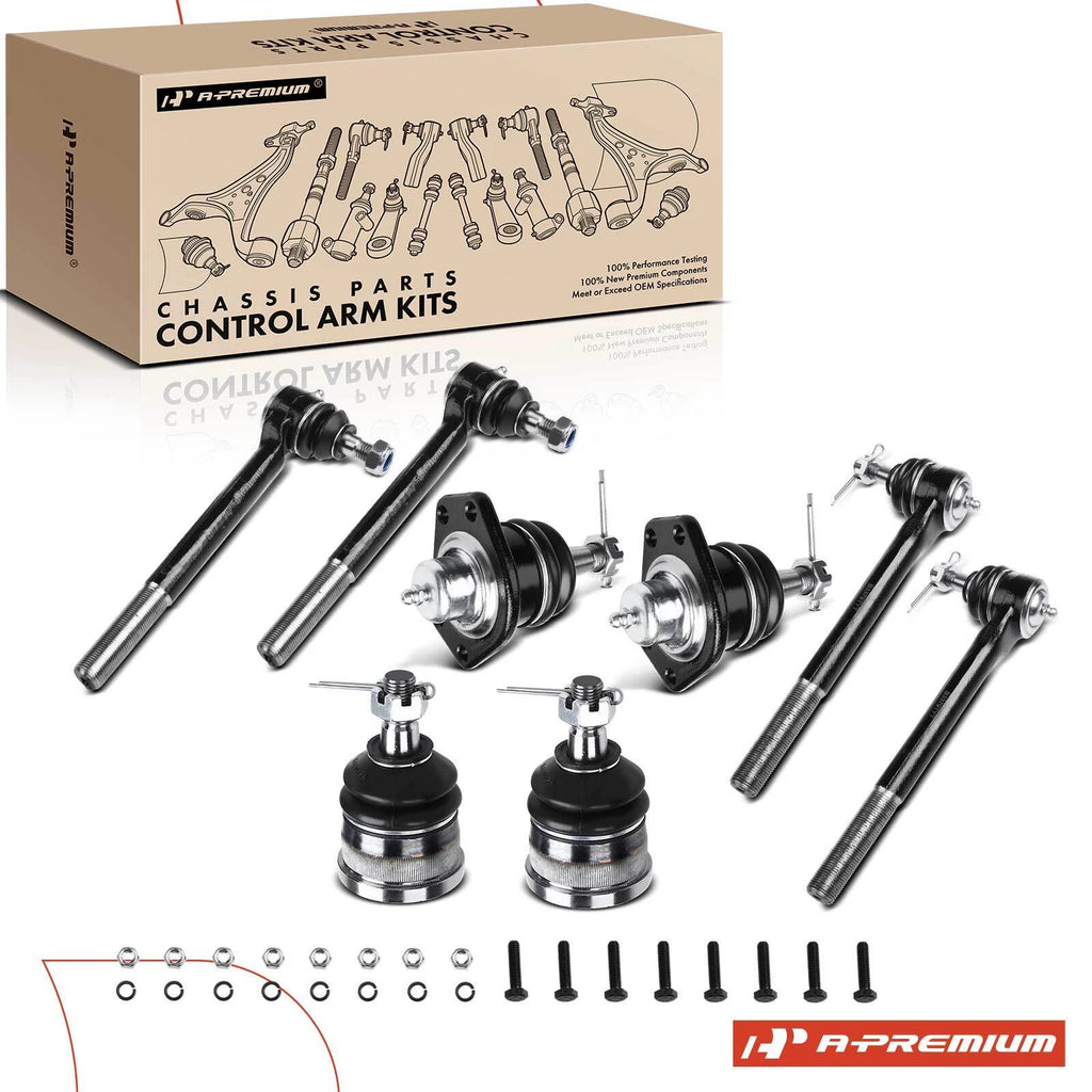 Set of 8 Front Inner Outer Ball Joints Tie Rods for Chevy Blazer GMC Sonoma (1995–2005)