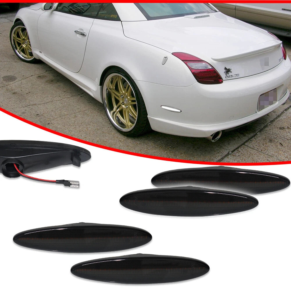 Set of 4 Smoked LED Side Marker Lights for Lexus SC430 (2002–2010)