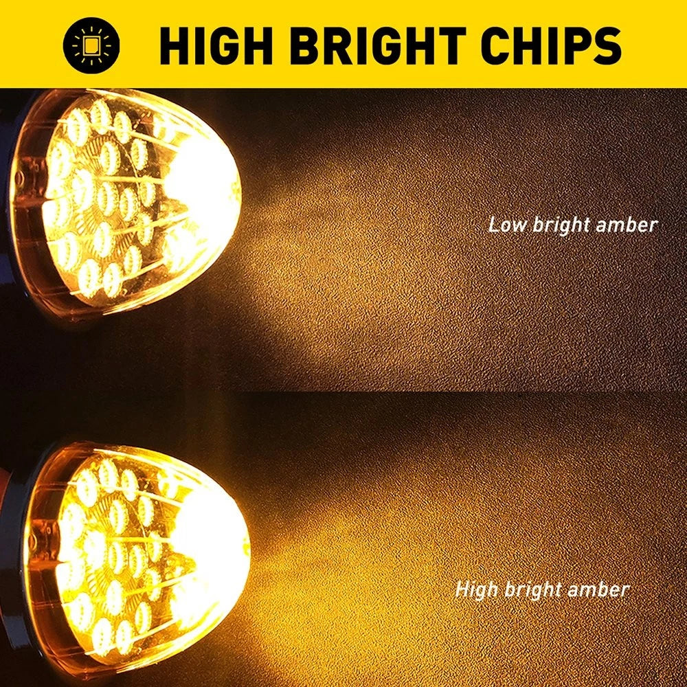 2X Amber LED Clearance Side Marker Lights for Watermelon