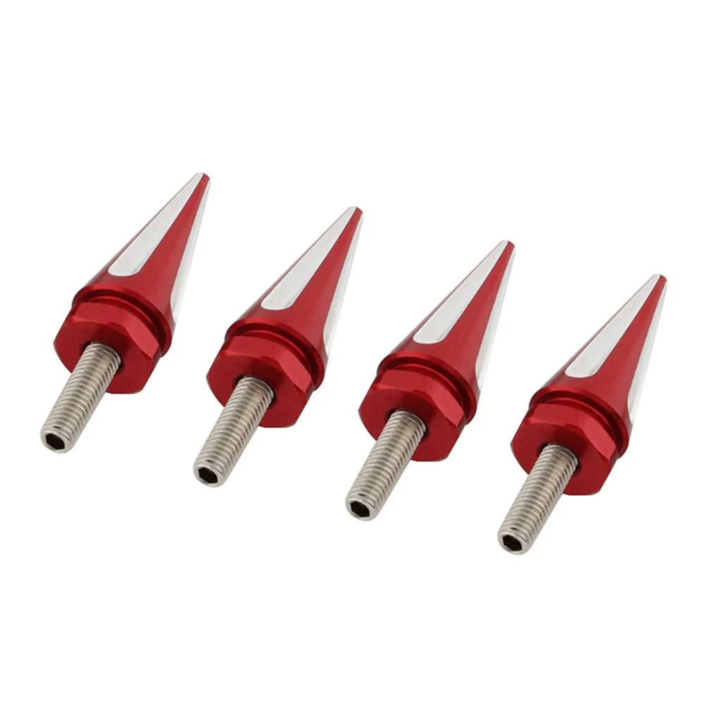 Set of 4 Windscreen Screw Bolts Spike for Harley Touring Road Glide (1998–2025) Red