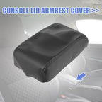 Center Console Lid Armrest Cover for Nissan Maxima (2009–2014) Black