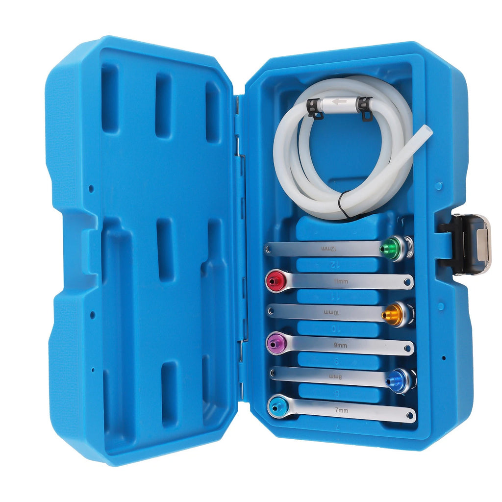 7pc Brake Clutch Oil Bleeder Bleed Extractor Wrench Kit 12 Point Socket 7 - 12mm