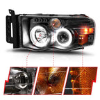 Projector Headlight Set Front Left Right for 2002–2005 Dodge Ram 1500