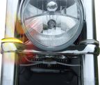 Wrap-Arounds LED Lights for Custom Dynamics (56 mm, Chrome, Clear/Amber)