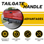 Tailgate Handle for Toyota Tundra (2007â2013) with Rear Camera Hole Black