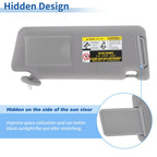 Left Sun Visor for Toyota Tacoma (2005–2015) Gray w/ Vanity Mirror & Light