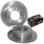 Rear Slotted & Drilled Disc Rotors + Brake Pads for Patrol Y60 (1988-1998)