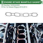 Engine Intake Manifold Gasket for Nissan Rogue (2010–2013) No. 14035JG30A