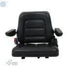 Adjustable Tractor Seat with Backrest & Seatbelt