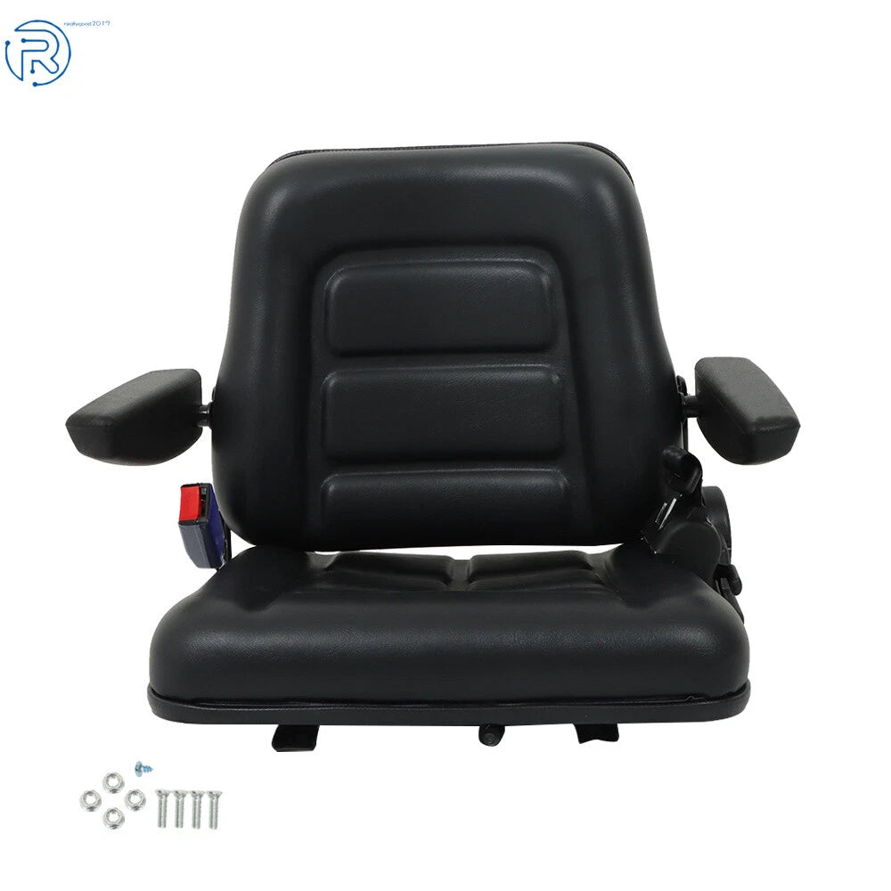 Adjustable Tractor Seat with Backrest & Seatbelt