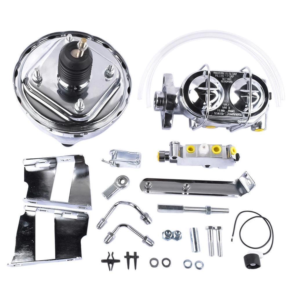 8" Chrome Booster Cylinder Disc/Drum Pro Valve for Chevy Biscayne (1958–1964)
