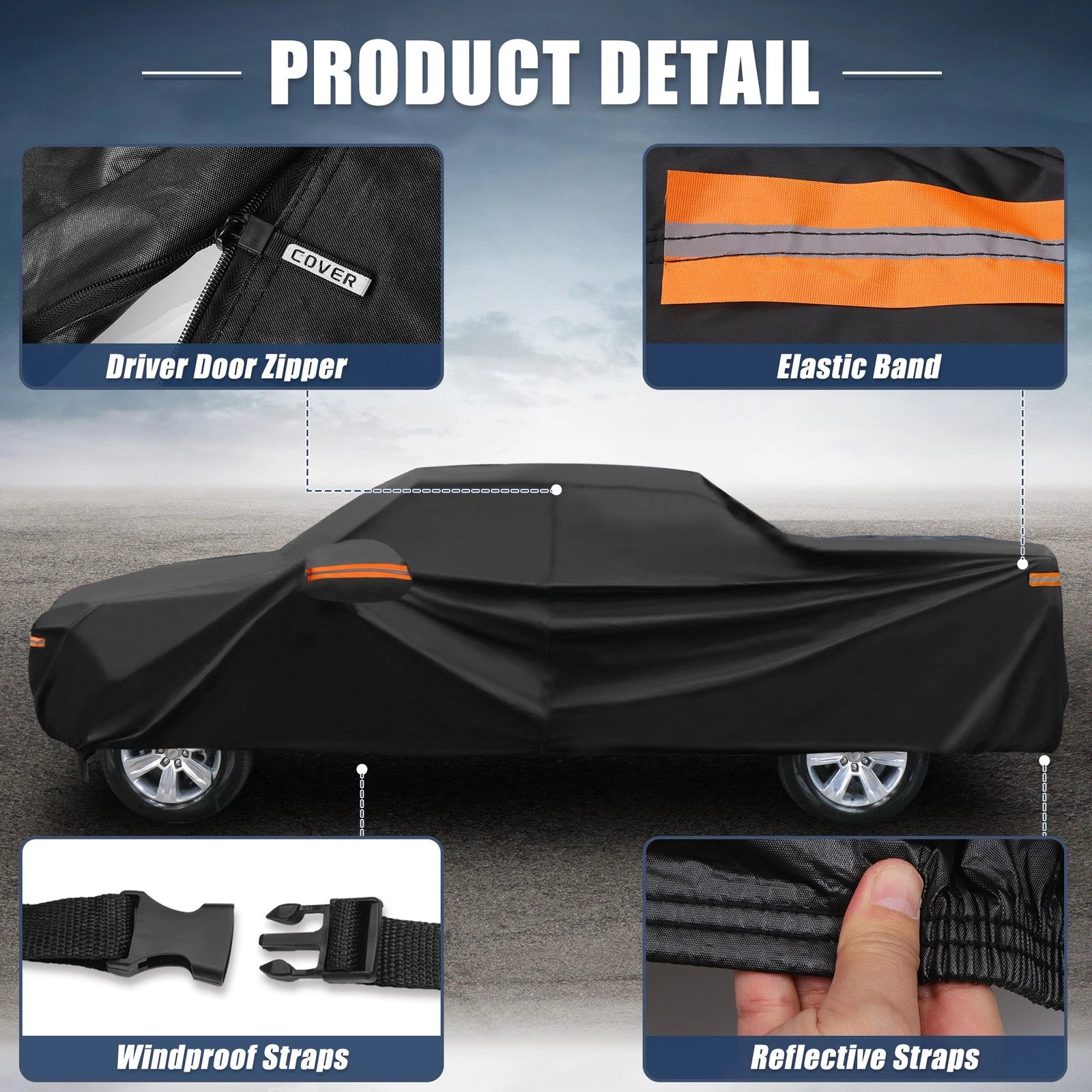 Waterproof Aluminum Film Car Cover for Toyota Tacoma (2005–2021)