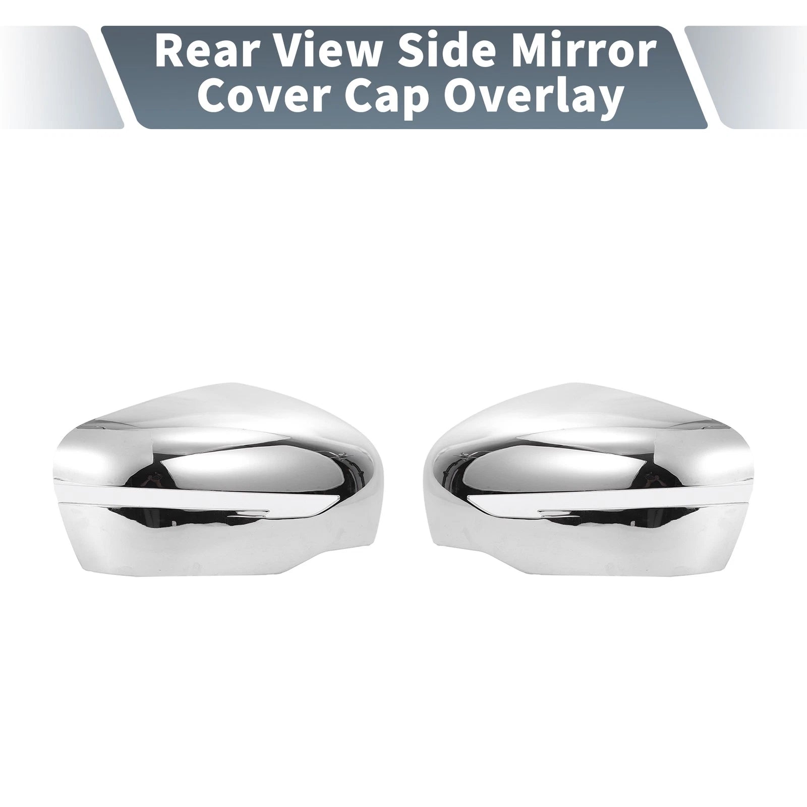 Pair Chrome Plated Rearview Mirror Cover Overlay for Nissan X-Trail Rogue (2014–2021)