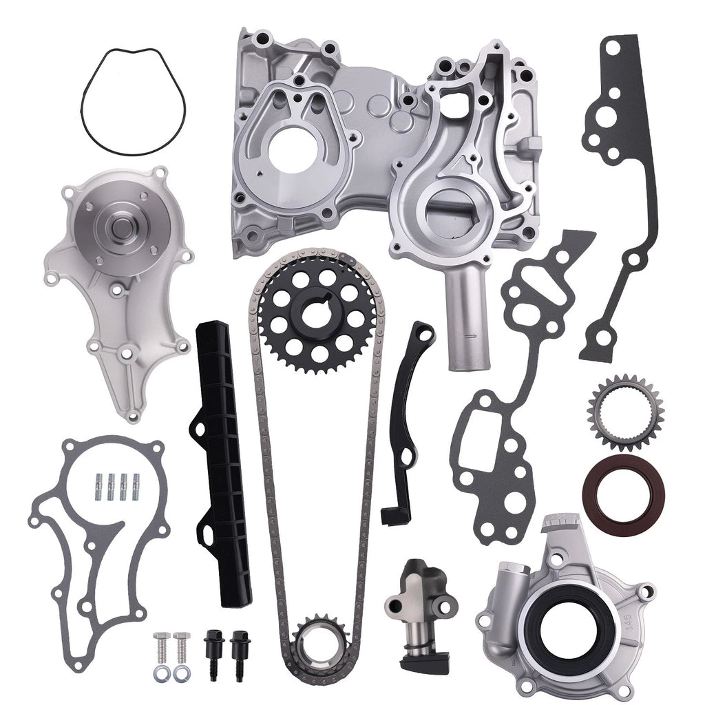 Timing Chain Cover Kit with Water Oil Pump for Toyota Pickup 4Runner Celica (1984–1995)