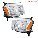 Set of 2 Halogen Chrome Headlight Assemblies for Honda Pilot (2009–2011)
