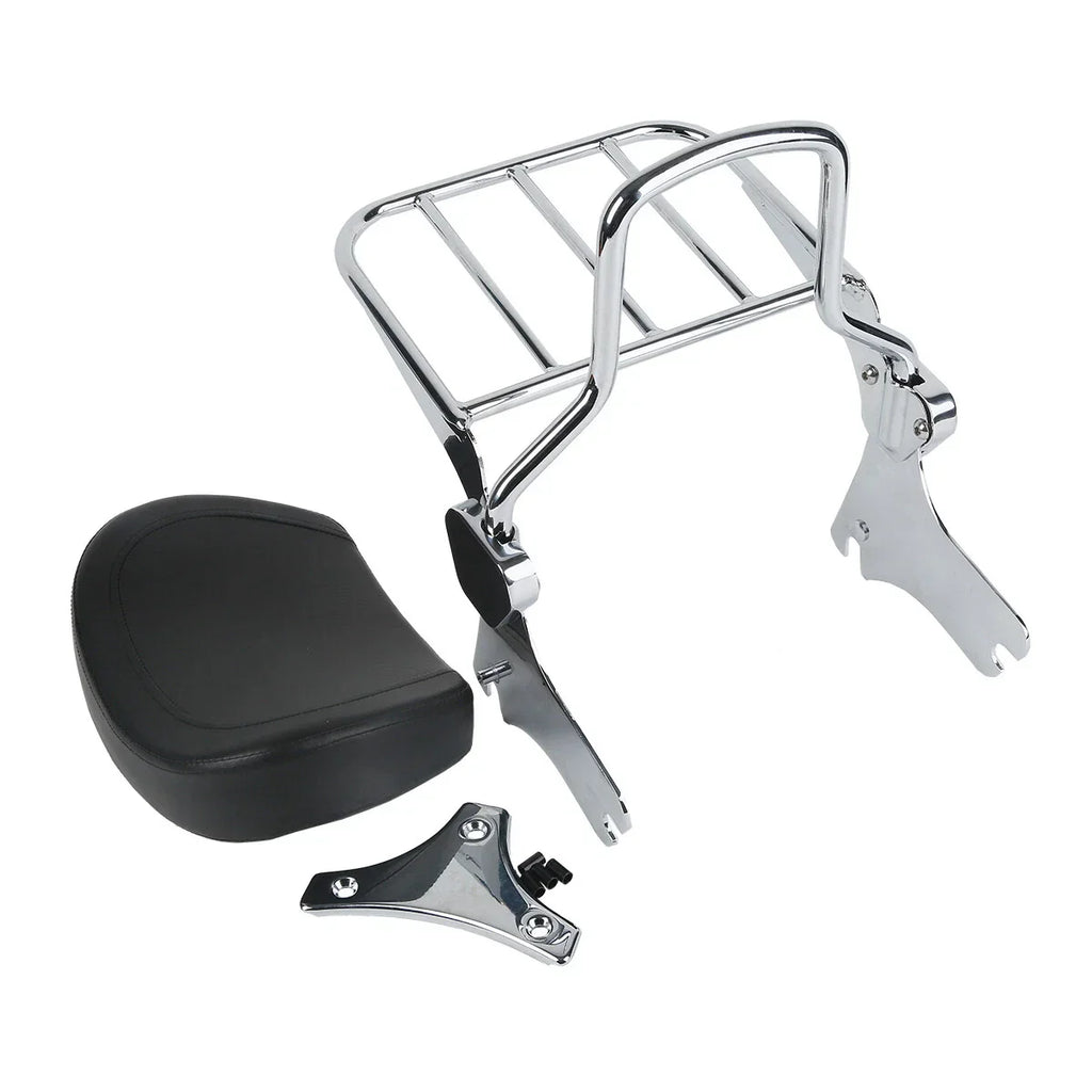 Chrome Sissy Bar Luggage Rack Docking Kit for Harley Touring (1997-2008)