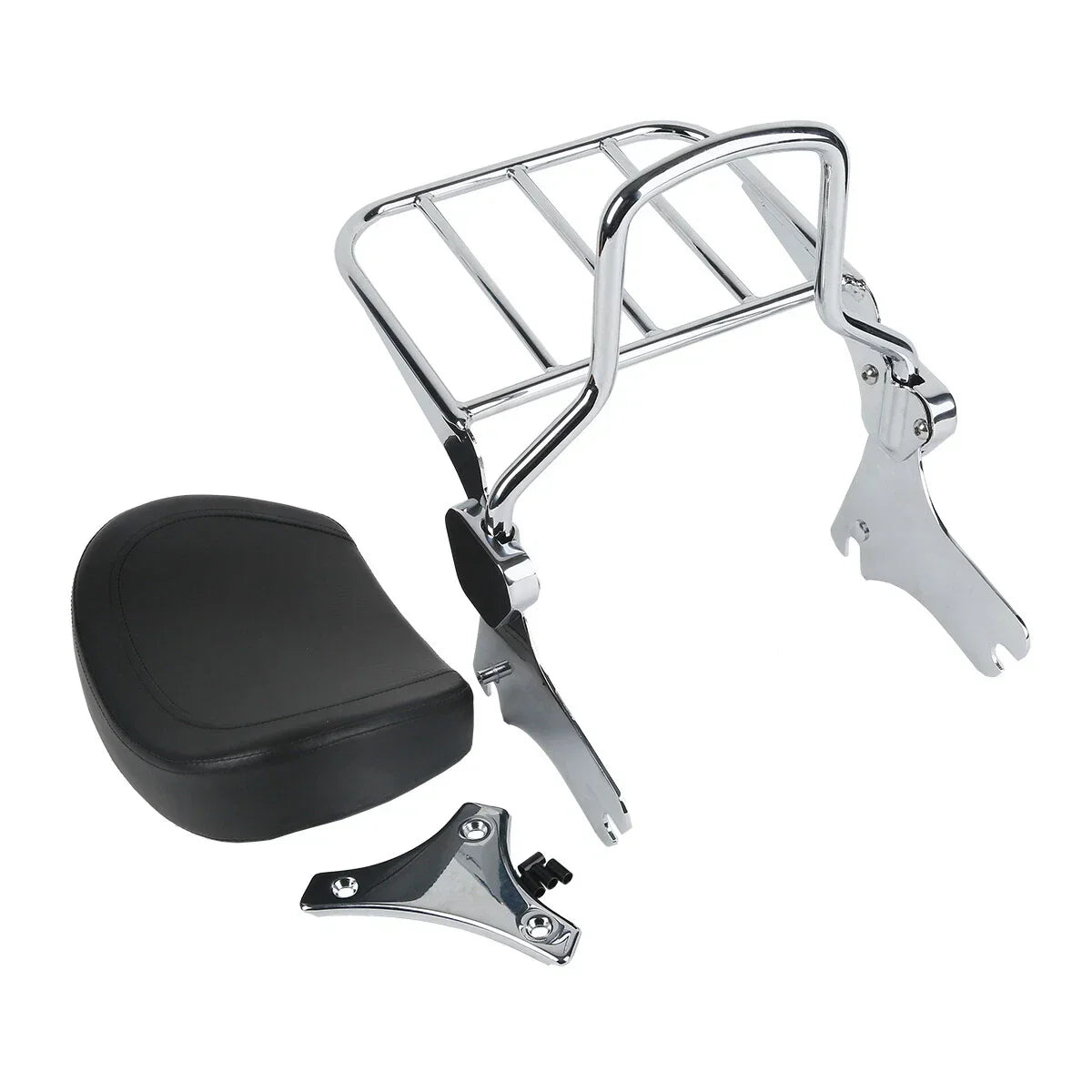 Chrome Sissy Bar Luggage Rack Docking Kit for Harley Touring (1997-2008)