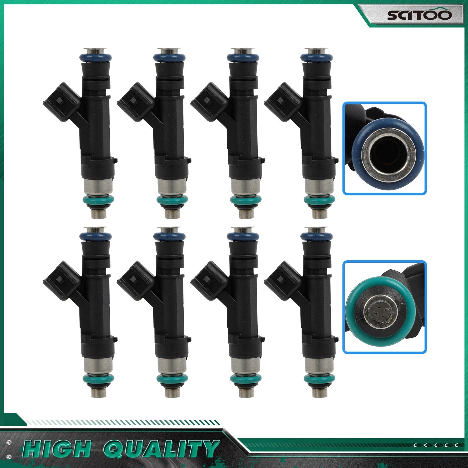 Set of 8 Fuel Injectors for Ram 2500 3500 4500 5500 V8 6.4L (2016–2020)