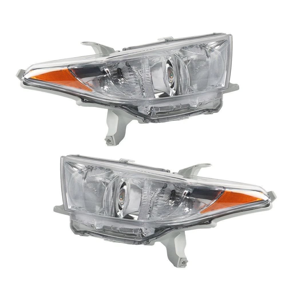 Headlights for Toyota Highlander (2011–2013) Left + Right Halogen Clear Lens