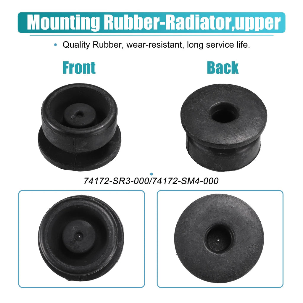 2X Lower Radiator Mount Insulator No. 74172-SR3-000 for Honda Accord (1996–1998)