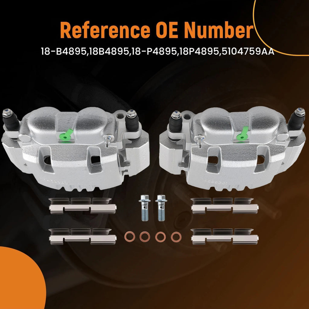 Set of 2 Rear Brake Calipers for Dodge Ram 2500 (2003–2008) 18-B4894 18-B4895