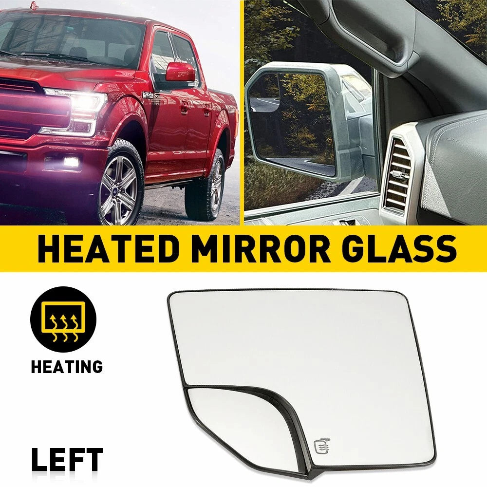 Heated Driver LH Side Mirror Glass for Ford F150 Pickup (2015–2020)