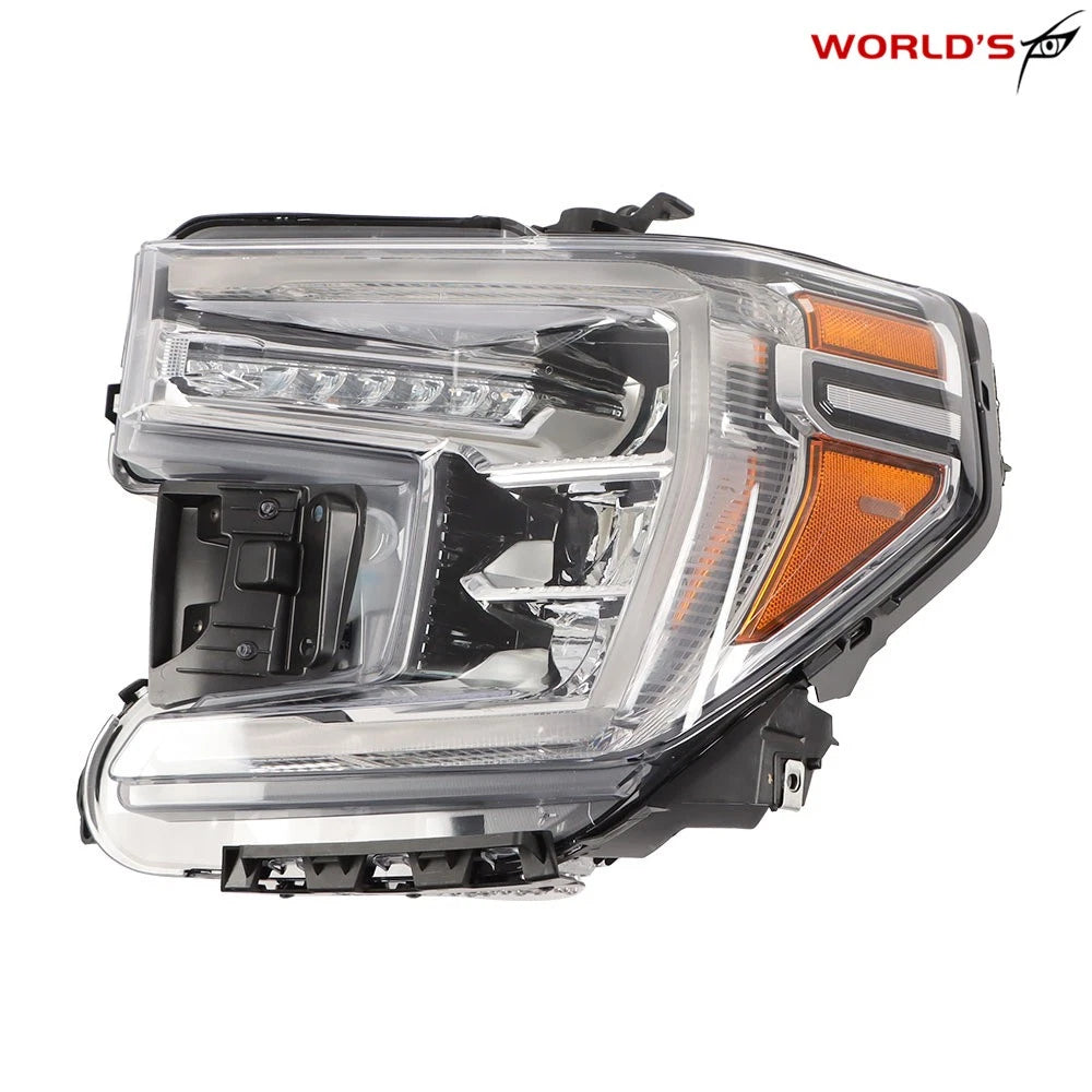 Set of 2 Chrome LED Headlights for GMC Sierra 1500 (2019–2021)