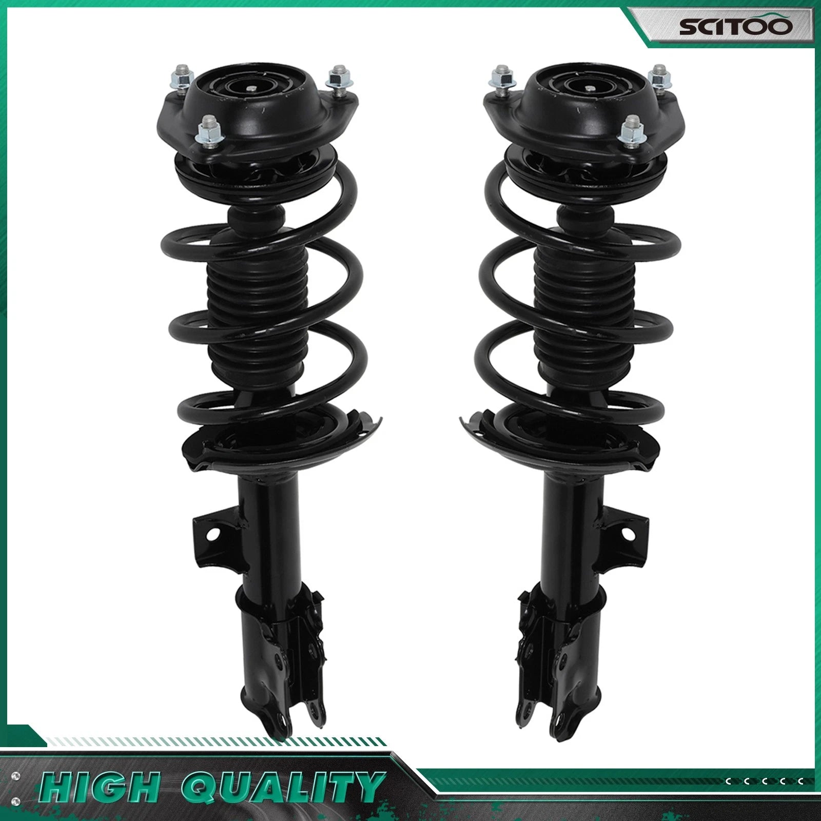 Front Struts w/ Spring & Rear Shocks Sway Bars Kit for Hyundai Elantra (2011–2016)