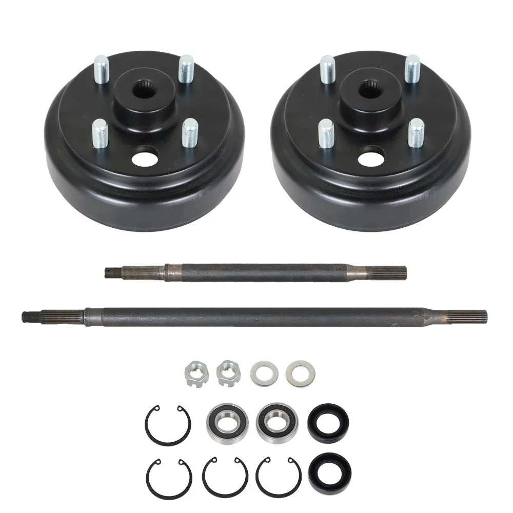 24 Spline Rear Axle and Brake Hub Drum Assembly for EZGO Golf Cart (1982–Present)