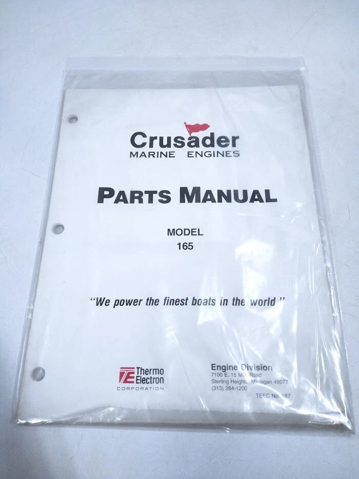 Parts Manual for Crusader Marine Engines Model 165 (TEEC 187)