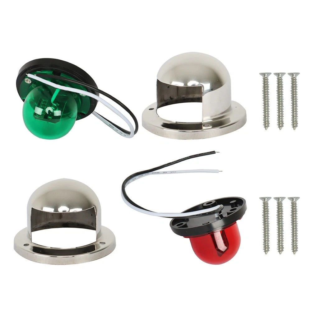 LED Bow Navigation Lights for Marine Boat Yacht Pontoon (12V) - Pair