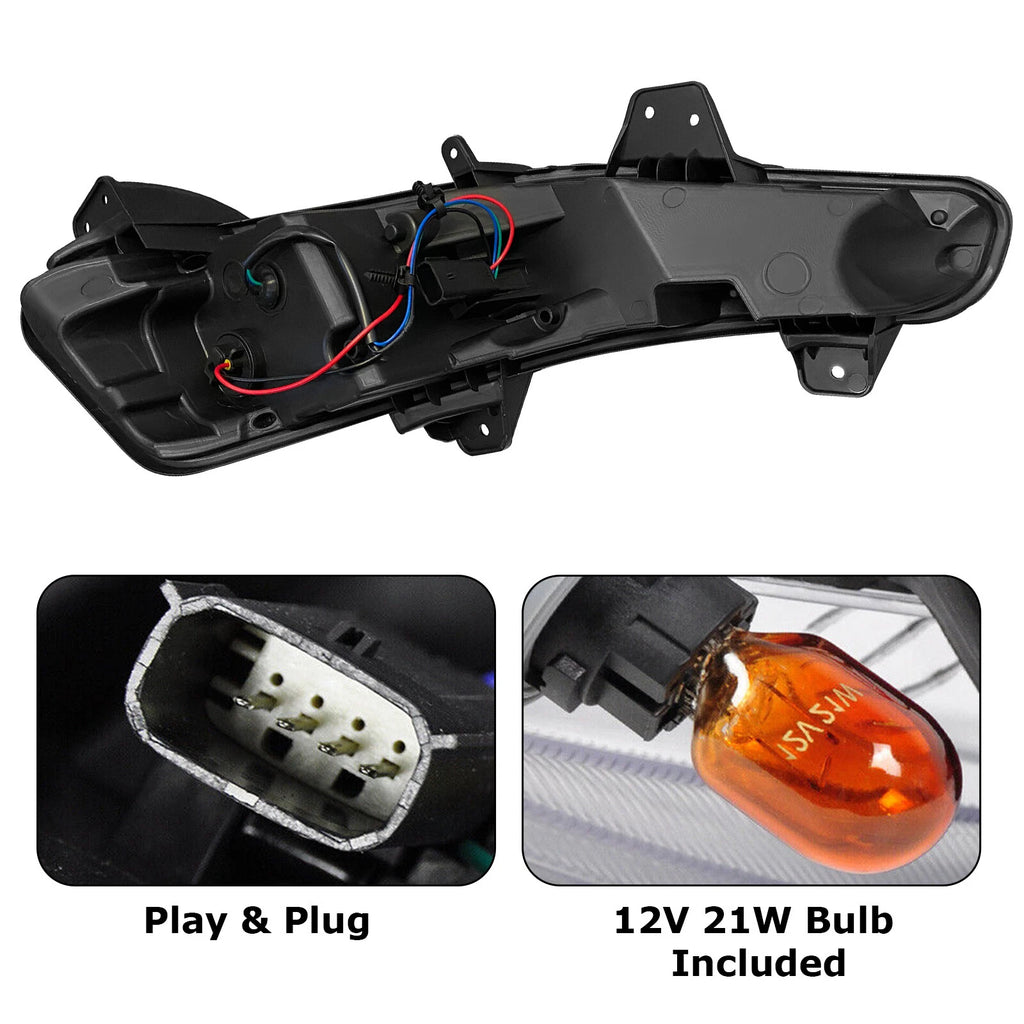 Fog Light Turn Signal Light w/LED DRL for Chevy Malibu (2019–2022)