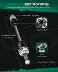 Front Left Manual Transmission CV Axle for Honda Accord (2008–2012)