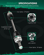 Front Left Manual Transmission CV Axle for Honda Accord (2008–2012)