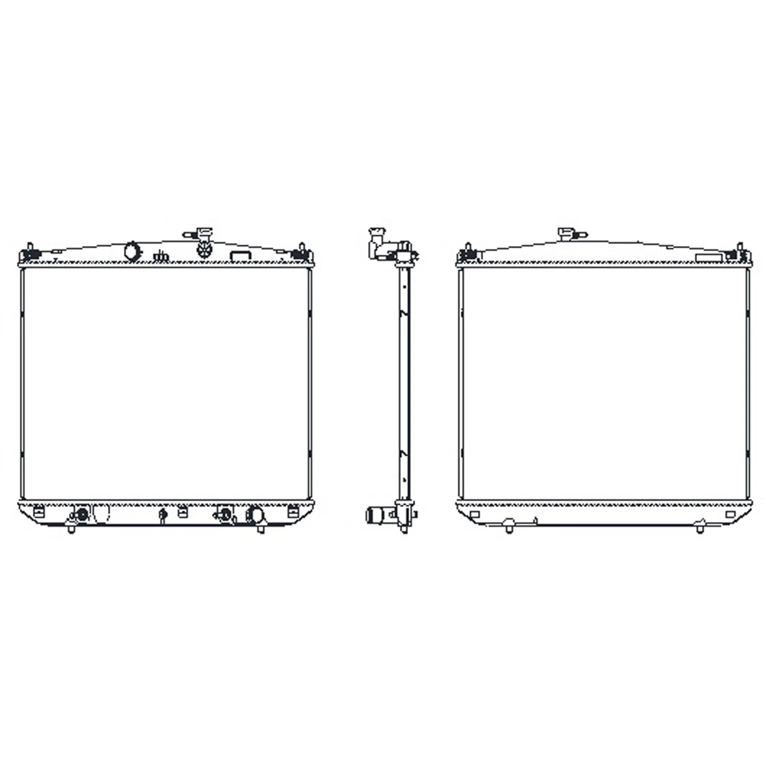 Replacement Plastic/Aluminum Radiator w/Towing Package (See compatibility Chart)