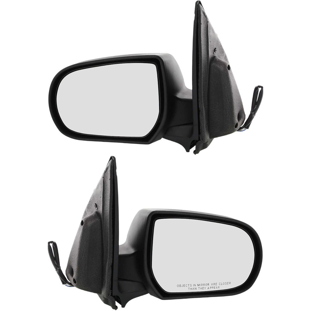 Power Mirror Set of 2 for Ford Escape (2001–2007) Textured Black Manual Folding