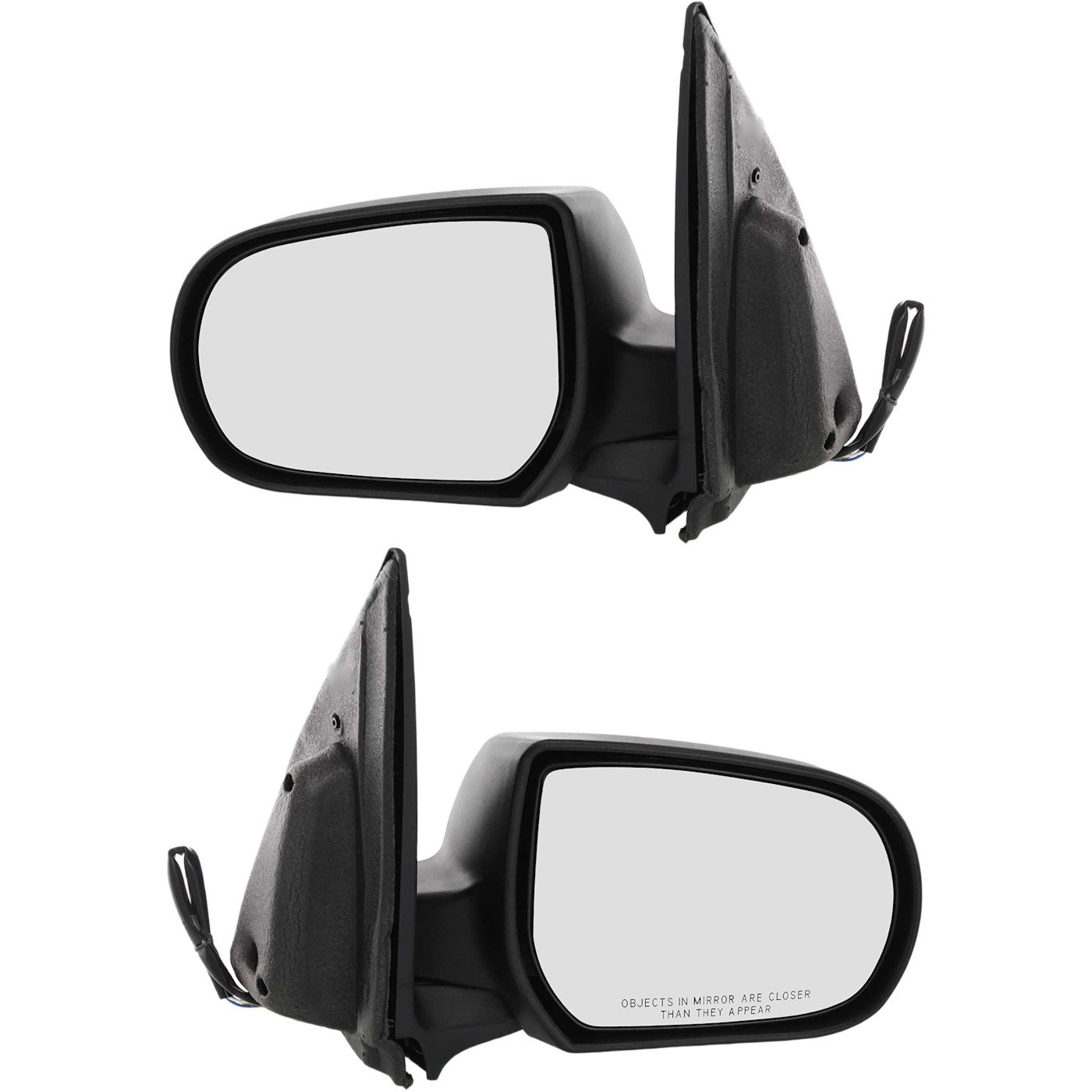 Power Mirror Set of 2 for Ford Escape (2001–2007) Textured Black Manual Folding