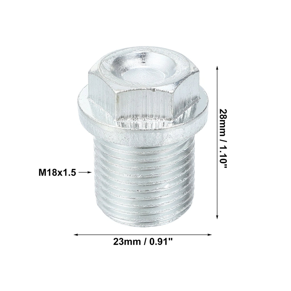 2pcs M18x1.5 Engine Oil Drain Plug Screw with Seal Ring for Volvo 