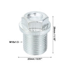 2pcs M18x1.5 Engine Oil Drain Plug Screw with Seal Ring for Volvo 