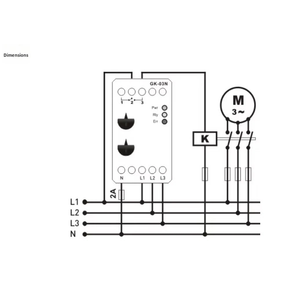 GK-03N Motor Protection Relay for 380VAC (50-60Hz)