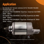 Starter Motor for Honda TRX 450 FourTrax Foreman (1998-2001)