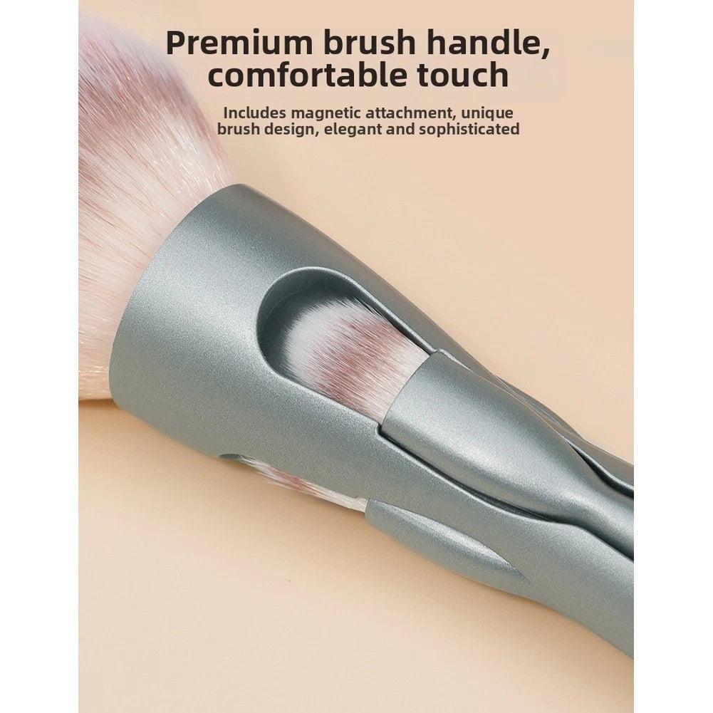 4 in 1 Magnetic Makeup Brush Set for Travel (Compact 18.5 cm)