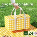Insulated Picnic Basket for Outdoor Activities (35x20x20cm)