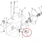 Zinc Trim Tab Anode for Yamaha Outboards (Counter Rotation) 6K1-45371-02-00