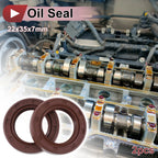 2X Oil Seal Rotary Shaft Seal FKM Rubber 22x35x7mm for Universal Applications