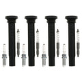Set of 4 NGK Ruthenium HX Spark Plugs & Coil Boots for A3 Quattro Jetta (2006–2013)