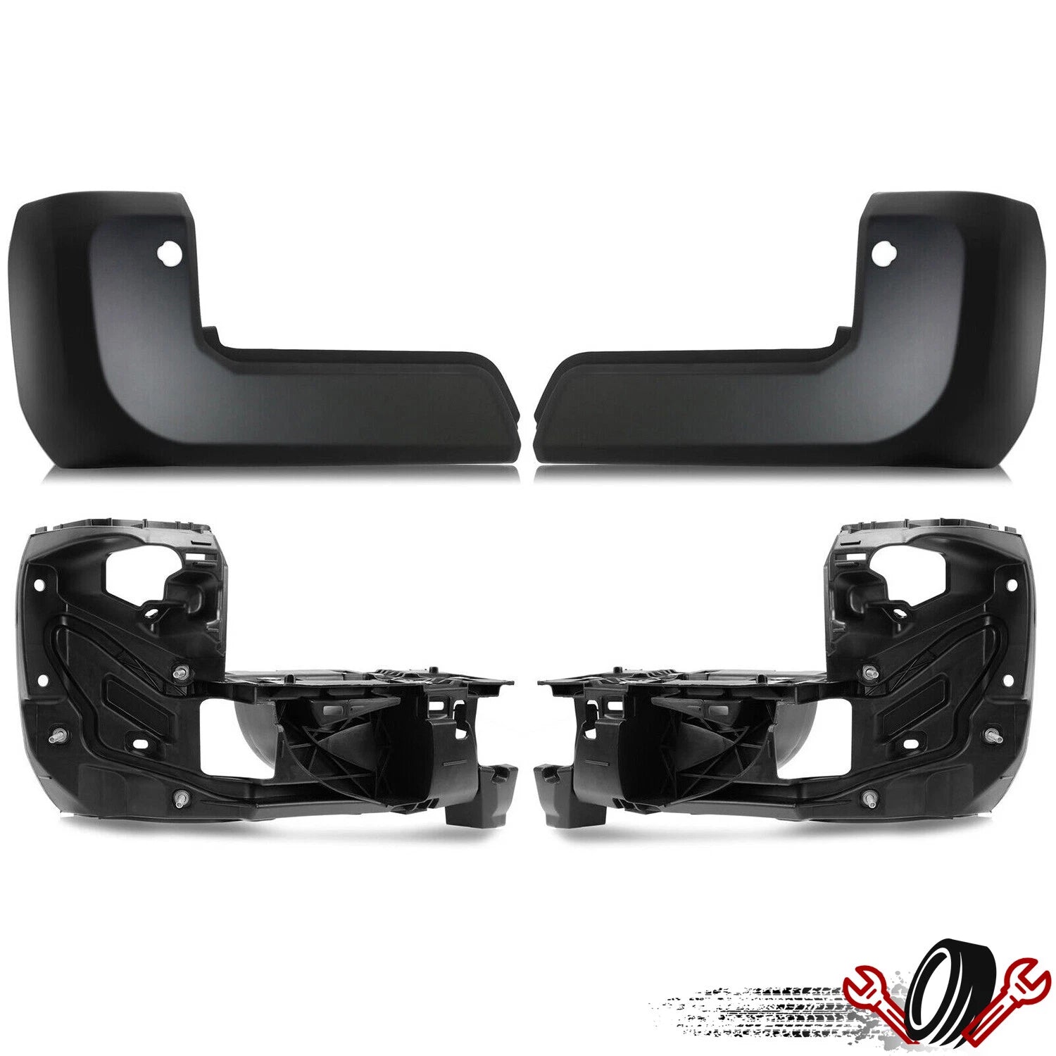 Set of 2 Rear Bumper End Caps for Toyota Tacoma (2016–2023)