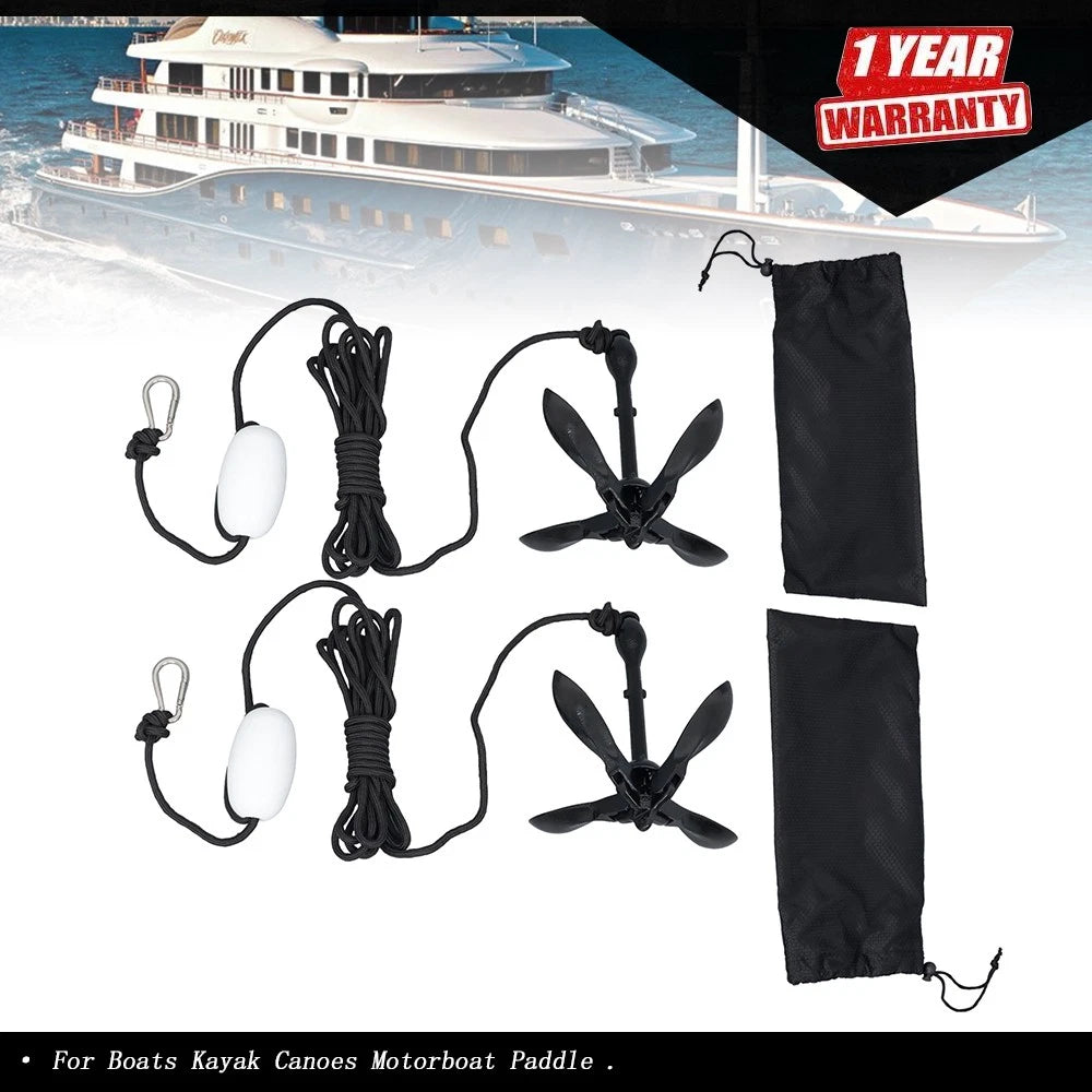 Set of 2 Folding Anchors for Boats Kayaks Canoes
