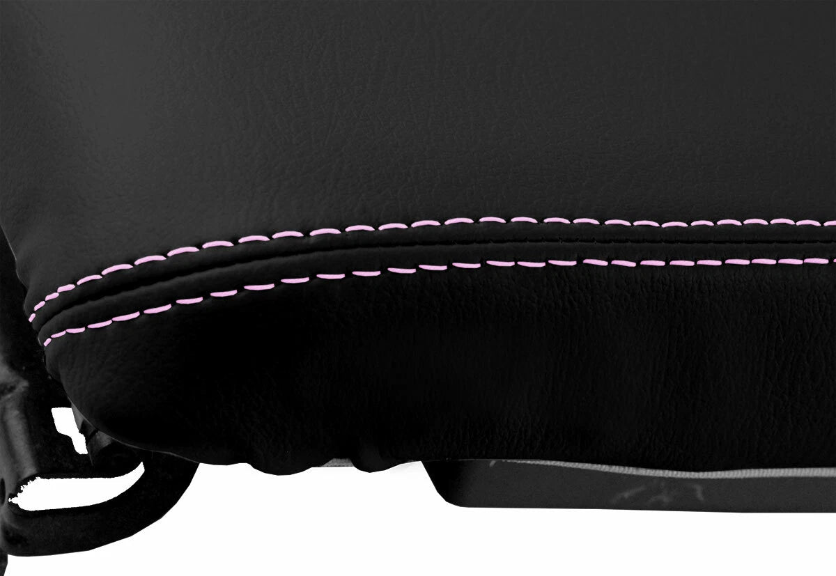 Leather Console Lid Armrest Cover for Dodge Avenger (2008–2014) Pink Stitch